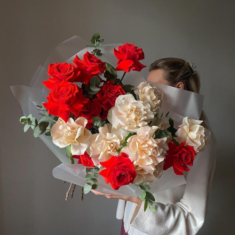 Romantic Valentine’s Day Wrapped Bouquet – Fresh Blooms for Your Loved One - pre order only.