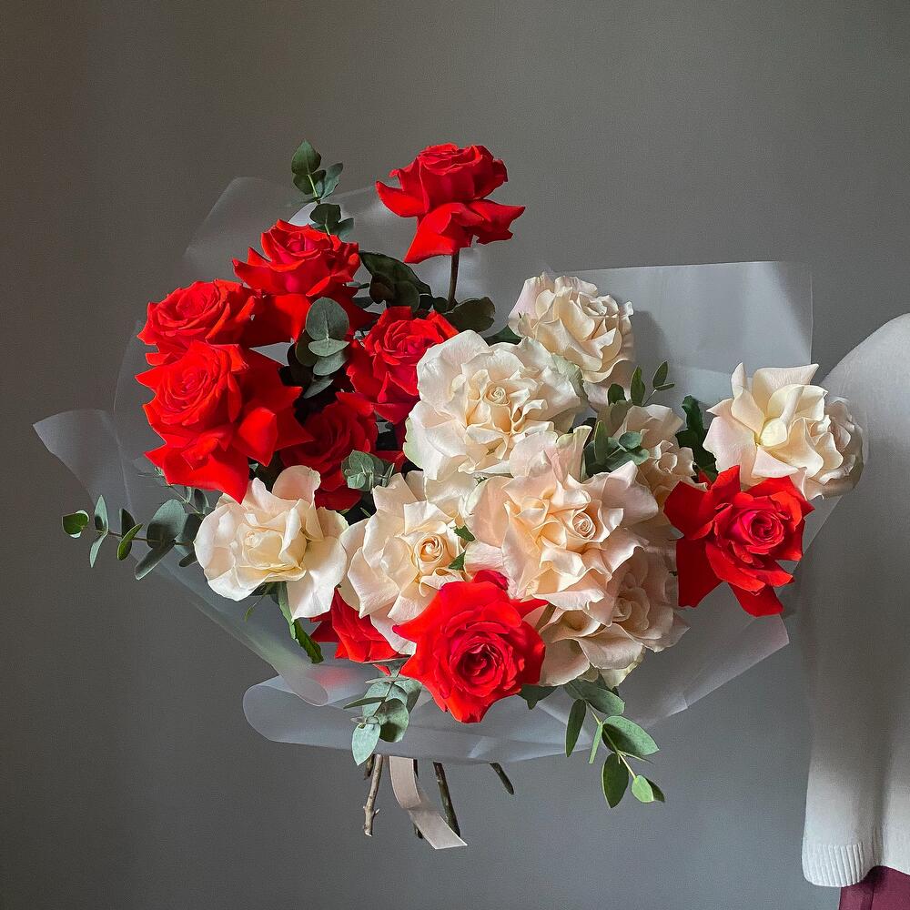 Romantic Valentine’s Day Wrapped Bouquet – Fresh Blooms for Your Loved One - pre order only.